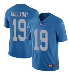 Youth Nike Lions #19 Kenny Golladay Blue Throwback Stitched NFL Vapor Untouchable Limited Jersey