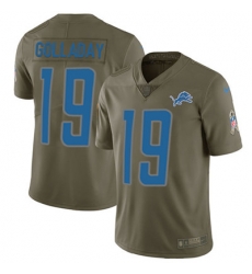 Youth Nike Lions #19 Kenny Golladay Olive Stitched NFL Limited 2017 Salute to Service Jersey