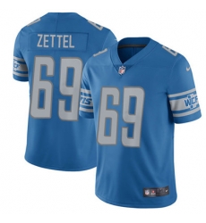 Youth Nike Lions #69 Anthony Zettel Light Blue Team Color Stitched NFL Vapor Untouchable Limited Jersey