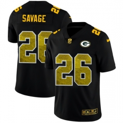 Green Bay Green Bay Green Bay Green Bay Packers 26 Darnell Savage Jr  Men Black Nike Golden Sequin Vapor Limited NFL Jersey