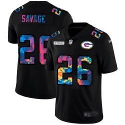 Green Bay Green Bay Green Bay Green Bay Packers 26 Darnell Savage Jr  Men Nike Multi Color Black 2020 NFL Crucial Catch Vapor Untouchable Limited Jersey