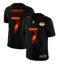 Green Bay Green Bay Green Bay Green Bay Packers 7 Mason Crosby Men Black Nike Red Orange Stripe Vapor Limited NFL Jersey