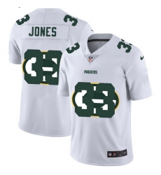 Green Bay Packers 33 Aaron Jones White Men Nike Team Logo Dual Overlap Limited NFL Jersey