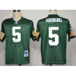 Green Bay Packers 5 Paul Hornung Green Throwback NFL Jerseys