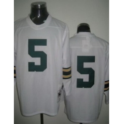 Green Bay Packers 5 Paul Hornung White Jerseys Throwback