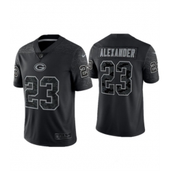 Men Green Bay Packers 23 Jaire Alexander Black Reflective Limited Stitched Football Jersey