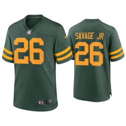 Men Green Bay Packers 26 Darnell Savage Jr  Alternate Limited Green Jersey