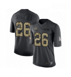 Men Green Bay Packers 26 Darnell Savage Jr Limited Black 2016 Salute to Service Football Jersey