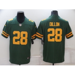 Men Green Bay Packers 28 A J  Dillon 2021 Green Legend Stitched Football Jersey