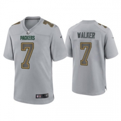 Men Green Bay Packers 7 Quay Walker Gray Atmosphere Fashion Stitched Game Jersey
