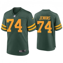 Men Green Bay Packers 74 Elgton Jenkins Alternate Limited Green Jersey