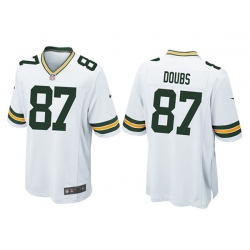 Men Green Bay Packers 87 Romeo Doubs White Stitched Game Jersey