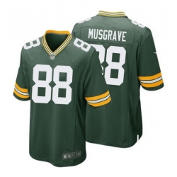 Men Green Bay Packers 88 Luke Musgrave Green Stitched Game Jersey