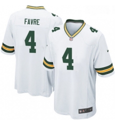 Men Nike Green Bay Packers 4 Brett Favre Game White NFL Jersey