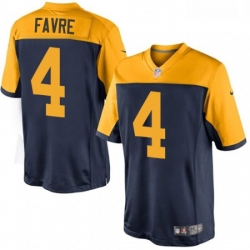 Men Nike Green Bay Packers 4 Brett Favre Limited Navy Blue Alternate NFL Jersey