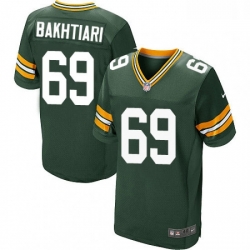 Men Nike Green Bay Packers 69 David Bakhtiari Elite Green Team Color NFL Jersey