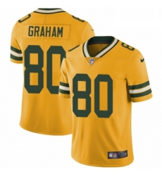 Men Nike Green Bay Packers 80 Jimmy Graham Limited Gold Rush Vapor Untouchable NFL Jersey