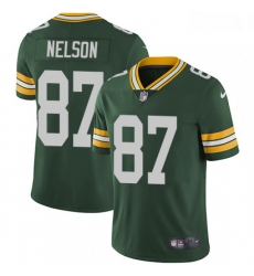 Men Nike Green Bay Packers 87 Jordy Nelson Green Team Color Vapor Untouchable Limited Player NFL Jersey