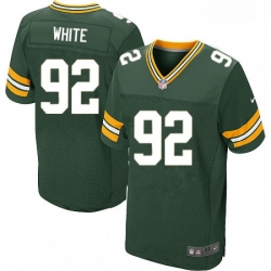 Men Nike Green Bay Packers 92 Reggie White Elite Green Team Color NFL Jersey