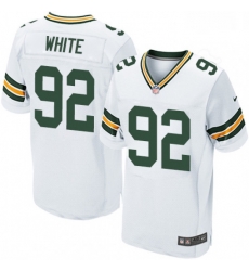 Men Nike Green Bay Packers 92 Reggie White Elite White NFL Jersey