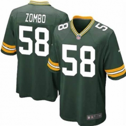 Men Nike Green Bay Packers Frank Zombo Green 58 Vapor Untouchable Limited Player NFL Jersey