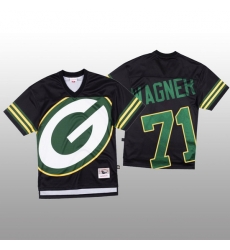 NFL Green Bay Packers 71 Rick Wagner Black Men Mitchell  26 Nell Big Face Fashion Limited NFL Jersey