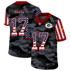 Nike Green Bay Green Bay Packers 17 Davante Adams Camo 2020 USA Flag Salute To Service Limited Jersey