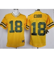 Nike Green Bay Packers 18 Randall Cobb Yellow Elite NFL Jersey