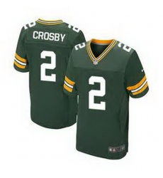 Nike Green Bay Packers #2 Mason Crosby Green Team Color Mens Stitched NFL Elite Jersey