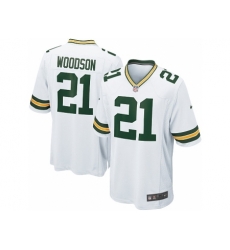 Nike Green Bay Packers 21 Charles Woodson white Game NFL Jersey