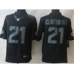 Nike Green Bay Packers 21 Ha Ha Clinton-Dix Black LIMITED Impact NFL Jerseys