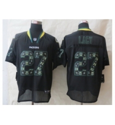 Nike Green Bay Packers 27 Eddie Lacy Black Elite Lights Out Fashion NFL Jersey