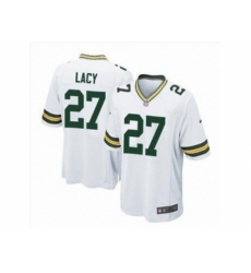 Nike Green Bay Packers 27 Eddie Lacy white game NFL Jersey