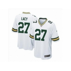 Nike Green Bay Packers 27 Eddie Lacy white game NFL Jersey
