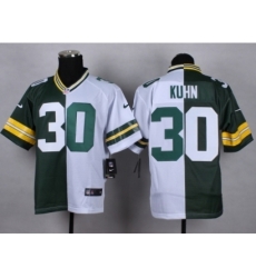 Nike Green Bay Packers 30 John Kuhn green-white Elite Split NFL Jersey