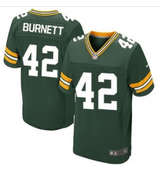 Nike Green Bay Packers #42 Morgan Burnett Green Team Color Mens Stitched NFL Elite Jersey
