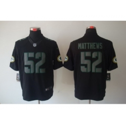 Nike Green Bay Packers 52 Clay Matthews Black Limited Impact NFL Jersey