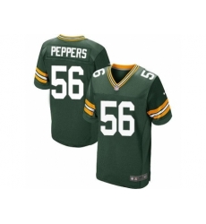 Nike Green Bay Packers 56 Julius Peppers Green Elite NFL Jersey