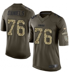 Nike Green Bay Packers #76 Mike Daniels Green Men 27s Stitched NFL Limited Salute To Service Jersey
