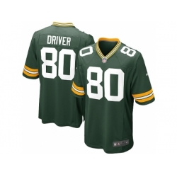 Nike Green Bay Packers 80 Donald Driver Green Game NFL Jersey