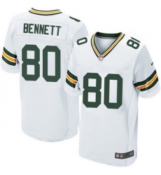 Nike Packers #80 Martellus Bennett White Mens Stitched NFL Elite Jersey