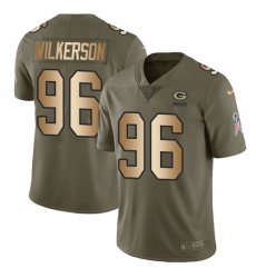 Nike Packers #96 Muhammad Wilkerson Olive Gold Mens Stitched NFL Limited 2017 Salute To Service Jersey