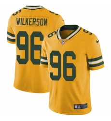 Nike Packers #96 Muhammad Wilkerson Yellow Mens Stitched NFL Limited Rush Jersey