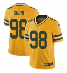 Nike Packers #98 Letroy Guion Yellow Mens Stitched NFL Limited Rush Jersey