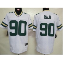 Nike green bay packers 90 B.J. Raji white Elite NFL Jersey