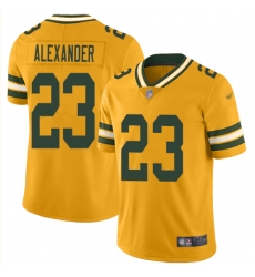 Packers 23 Jaire Alexander Gold Mens Stitched Football Limited Inverted Legend Jersey