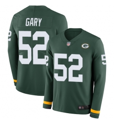 Packers 52 Rashan Gary Green Team Color Men Stitched Football Limited Therma Long Sleeve Jersey