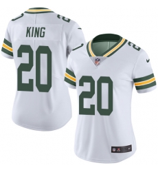 Nike Packers #20 Kevin King White Womens Stitched NFL Vapor Untouchable Limited Jersey