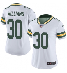 Nike Packers #30 Jamaal Williams White Womens Stitched NFL Vapor Untouchable Limited Jersey
