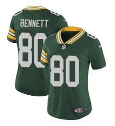 Nike Packers #80 Martellus Bennett Green Team Color Womens Stitched NFL Vapor Untouchable Limited Jersey